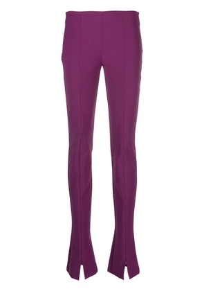 Sportmax zip-cuff slim-fit trousers - Purple