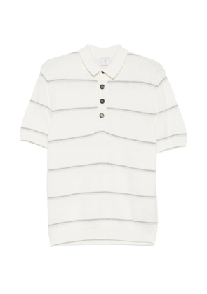 Eleventy striped polo shirt - White