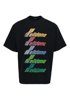 We11done rainbow-logo T-shirt - Black
