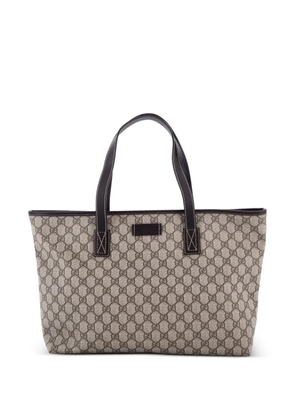 Gucci Pre-Owned Plus GG Coated Canvas with Leather Medium tote bag - Brown
