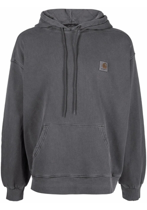 Carhartt WIP Nelson logo-patch cotton hoodie - Black