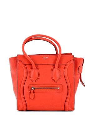 Celine Pre-Owned Luggage Bag Grainy Leather Micro tote bag - Orange
