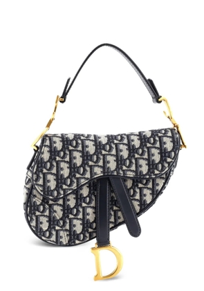 Christian Dior Pre-Owned Saddle Handbag Oblique Canvas Mini shoulder bag - Blue