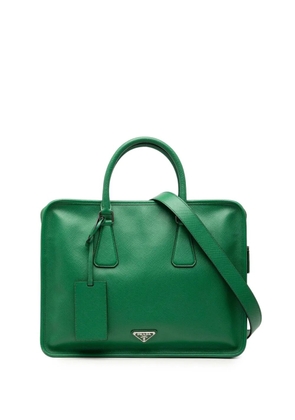 Prada Pre-Owned 2013-2025 Saffiano Travel Briefcase business bag - Green