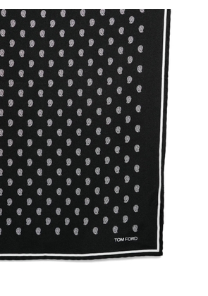 TOM FORD patterned pocket square - Black
