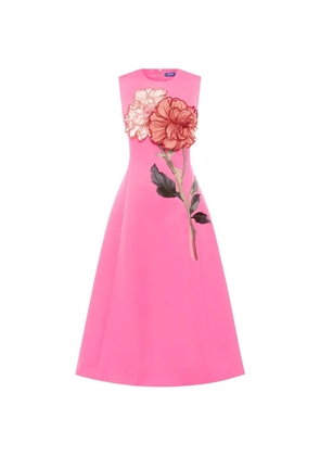Leo Lin Cleo flower-appliqué midi dress - Pink