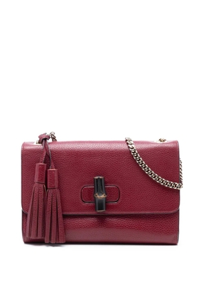 Gucci Pre-Owned 2000-2015 Medium Leather Miss Bamboo crossbody bag - Red