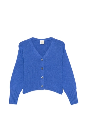 Incentive! Cashmere buttoned V-neck cardigan - Blue
