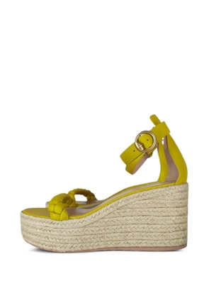 Gianvito Rossi Merida braided wedge sandals - Yellow