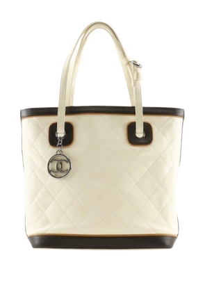 CHANEL Pre-Owned 2006-2008 Quilted Lambskin Country Club tote bag - White