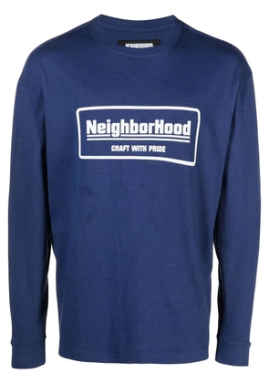 Neighborhood logo-print long-sleeve T-shirt - Blue