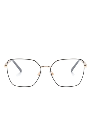 Dolce & Gabbana Eyewear monogram-plaque square-frame glasses - Gold