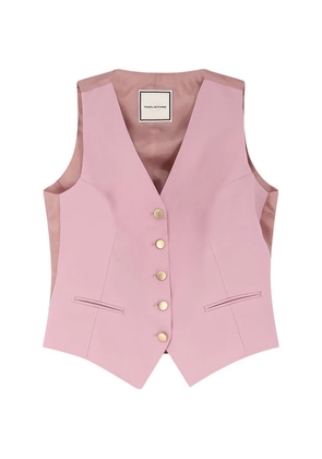 Tagliatore V-neck button vest - Pink