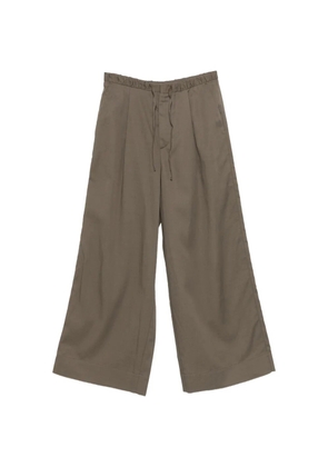 Soeur drawstring pleated palazzo pants - Green