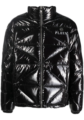 Philipp Plein high-shine padded jacket - Black