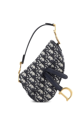 Christian Dior Pre-Owned Saddle Handbag Oblique Canvas Mini shoulder bag - Blue