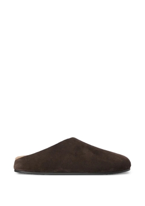 The Row Hudson leather mules - Brown
