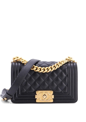 CHANEL Pre-Owned Boy Flap Bag Quilted Caviar Small crossbody bag - Black