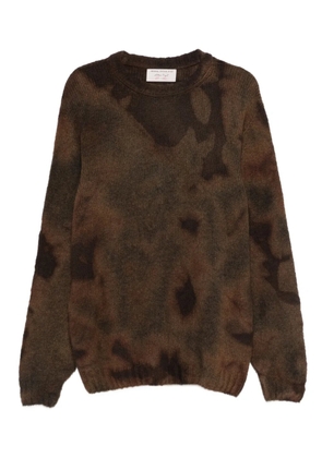 original vintage style Tie-dye crew-neck sweater - Neutrals