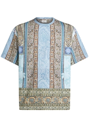 ETRO abstract print T-shirt - Blue