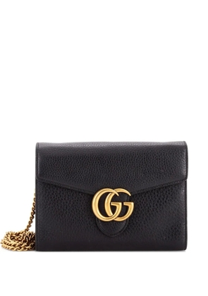 Gucci Pre-Owned GG Marmont Chain Wallet Leather Mini clutch bag - Black