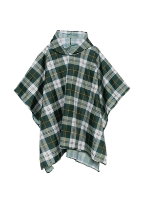 Barbour tartan-pattern hooded poncho - Green