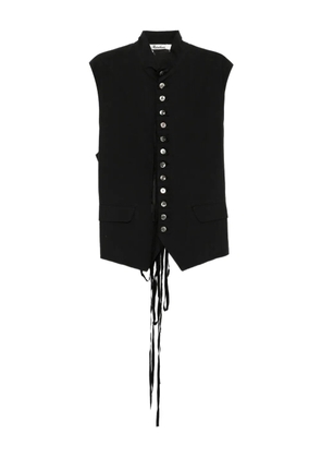 midorikawa strapped waistcoat - Black