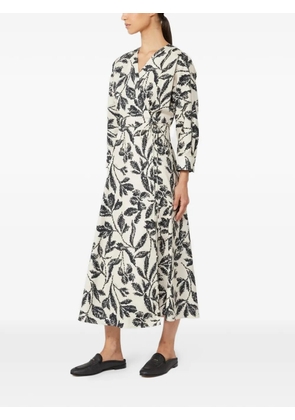 Max Mara floral-print midi dress - Neutrals