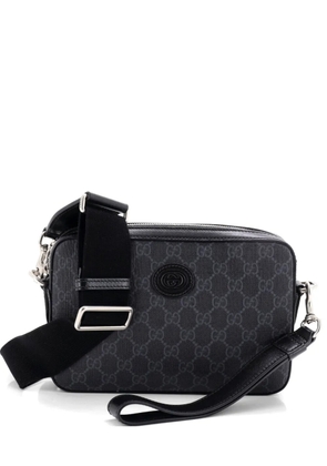 Gucci Pre-Owned Interlocking G Patch GG Coated Canvas Small shoulder bag - Black