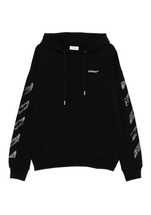 Off-White arrow-sleeves hoodie - Black