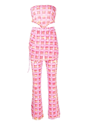 SJYP wrap-detail jersey pants - Pink