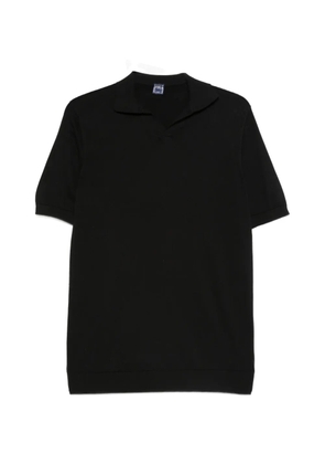 Fedeli short-sleeve polo shirt - Black