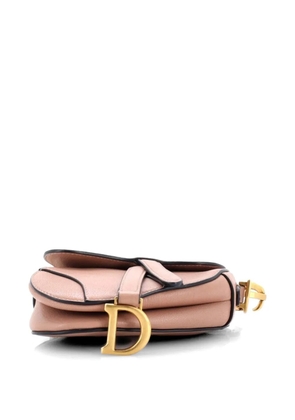 Christian Dior Pre-Owned Saddle Handbag Leather Micro satchel - Neutrals