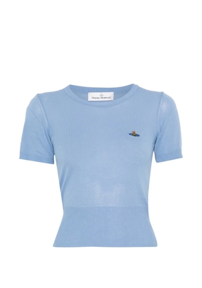 Vivienne Westwood Bea logo-detail T-shirt - Blue