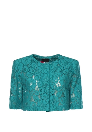 PINKO Lace Spencer button-up cotton jacket - Green