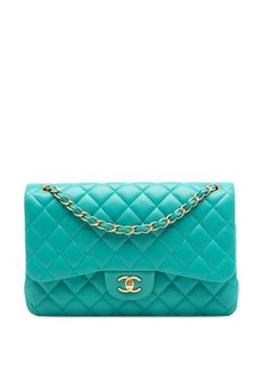 CHANEL Pre-Owned 2019 Jumbo Classic Lambskin Double Flap shoulder bag - Green