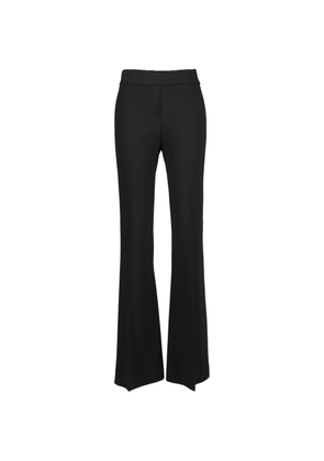Seductive pressed-crease flared trousers - Black