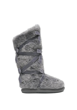 ROCKFISH x Susan Fang bows ribbon boots - Grey