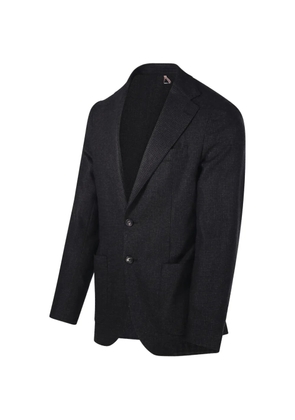 Santaniello front-pocket button blazer - Brown