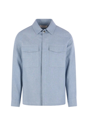 Agnona pocketed shirt jacket - Blue