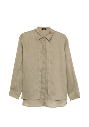 Eleh pleated layer shirt - Brown