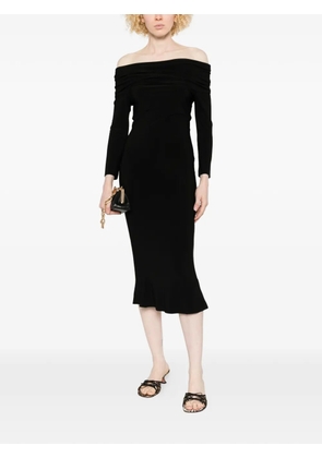 Norma Kamali off-shoulder midi dress - Black