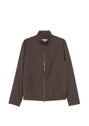 Canali zip-fastening pocket overshirt - Brown
