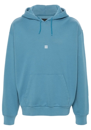 Givenchy 4G-embroidered drawstring hoodie - Blue