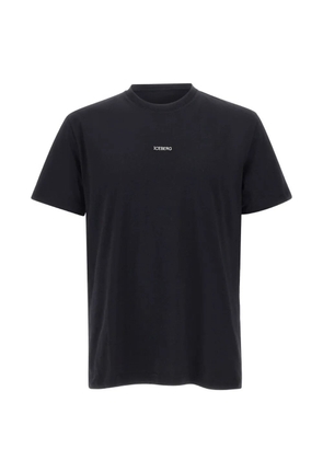 Iceberg logo-embroidered T-shirt - Black