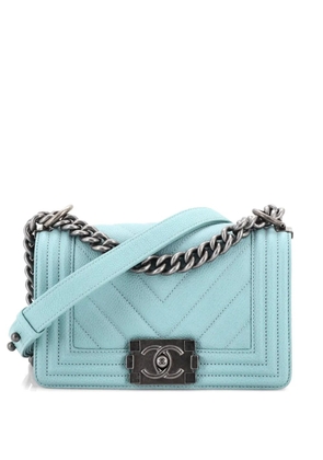 CHANEL Pre-Owned Boy Flap Bag Chevron Caviar Small crossbody bag - Blue