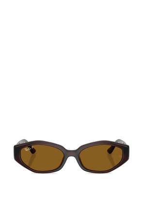 Ray-Ban geometric-frame sunglasses - Brown