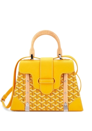 Goyard Pre-Owned Saigon Top Handle Bag Coated Canvas with Leather PM satchel - Yellow