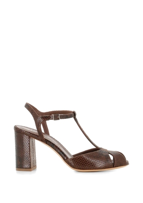 Sergio Levantesi Giselle 6 reptile-effect sandals - Brown