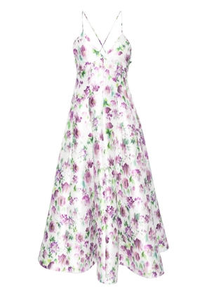 Philosophy Di Lorenzo Serafini floral-print flared midi dress - White